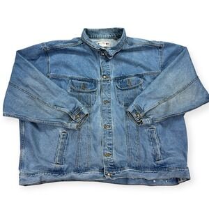 Wrangler Jacket Men's 5X Blue Denim Rugged Wear Trucker Western Workwear Utility